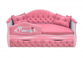 Кровать 160 серии Иллюзия 2 ящика 36 Розовый (мягкий бортик/подушки) в Бородино - borodino.katalogmebeli.com | фото