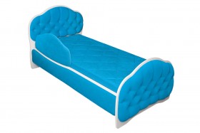 Кровать 170 Гармония 84 Ярко-голубой (мягкий бортик) в Бородино - borodino.katalogmebeli.com | фото