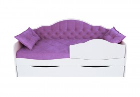Кровать 170 серии Иллюзия Лайт 1 ящик 32 Фиолетовый (подушки) в Бородино - borodino.katalogmebeli.com | фото