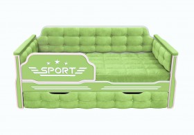 Кровать 170 серии Спорт 1 ящик 81 Фисташка (мягкие боковые накладки) в Бородино - borodino.katalogmebeli.com | фото