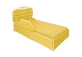 Кровать 190 Атлет Lux 74 Жёлтый (мягкий бортик) в Бородино - borodino.katalogmebeli.com | фото