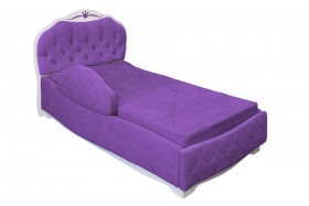 Кровать 190 Гармония Lux 32 Фиолетовый (мягкий бортик) в Бородино - borodino.katalogmebeli.com | фото 1