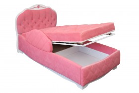 Кровать 190 Гармония Lux 32 Фиолетовый (мягкий бортик) в Бородино - borodino.katalogmebeli.com | фото 2
