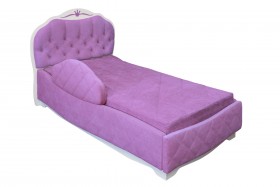 Кровать 190 Гармония Lux 67 Светло-фиолетовый (мягкий бортик) в Бородино - borodino.katalogmebeli.com | фото