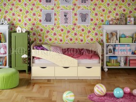 Кровать Бабочки 1,6м (Ваниль матовый) в Бородино - borodino.katalogmebeli.com | фото