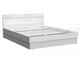 Кровать Челси 1400 (Белый/Белый глянец) в Бородино - borodino.katalogmebeli.com | фото
