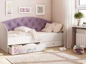 Кровать детская Эльза Белый/Фиолетовый в Бородино - borodino.katalogmebeli.com | фото