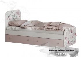 Кровать детская с ящиками КР-10 Малибу в Бородино - borodino.katalogmebeli.com | фото