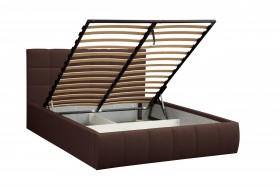 Кровать "Диана" ш. 1600 (Н=1010мм) (жаккард шоколад) в Бородино - borodino.katalogmebeli.com | фото 1