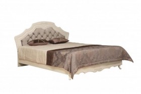 Кровать двойная "Кантри" (вудлайн кремовый/патина/ортопед/1820) в Бородино - borodino.katalogmebeli.com | фото