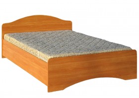 Кровать двойная 1600-1 без матраса (круглые спинки) Вишня Оксфорд в Бородино - borodino.katalogmebeli.com | фото