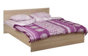 Кровать двойная 21.53 (дуб сонома/отк-мех/1600) в Бородино - borodino.katalogmebeli.com | фото