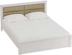 Кровать Элана 1800 с основанием Бодега белая в Бородино - borodino.katalogmebeli.com | фото