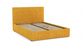 Кровать Гамма ш. 1400 (без основания для хранения) (велюр тенерифе куркума) в Бородино - borodino.katalogmebeli.com | фото 3