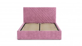 Кровать Гамма ш. 1400 (без основания для хранения) (велюр тенерифе розовый) в Бородино - borodino.katalogmebeli.com | фото 2
