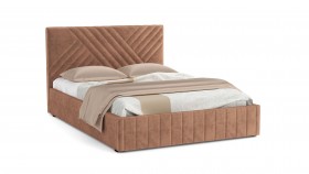 Кровать Гамма ш. 1400 (с основанием для хранения) (велюр тенерифе корица) в Бородино - borodino.katalogmebeli.com | фото 1