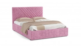 Кровать Гамма ш. 1400 (с основанием для хранения) (велюр тенерифе розовый) в Бородино - borodino.katalogmebeli.com | фото 1