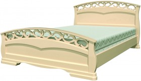 Кровать Грация-1 из массива сосны 1600*2000 Слоновая кость в Бородино - borodino.katalogmebeli.com | фото 21