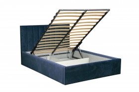 Кровать "Юнона" ш. 1600 (Н=1020мм) (ягуар нэви) в Бородино - borodino.katalogmebeli.com | фото 3