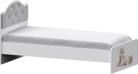 Кровать Каспер с мягкой спинкой и фотопечатью (800х1900) Белый в Бородино - borodino.katalogmebeli.com | фото 1