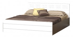 Кровать Корсика-1 1.6 (Венге/Белый глянец) в Бородино - borodino.katalogmebeli.com | фото
