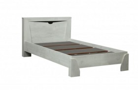Кровать одинарная 33.07 с настилом "Лючия" (ш. 900)/(бетон пайн белый / венге / белый) в Бородино - borodino.katalogmebeli.com | фото
