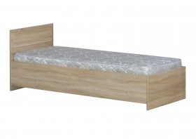 Кровать одинарная 800-2 без матраса (прямые спинки) Дуб Сонома в Бородино - borodino.katalogmebeli.com | фото