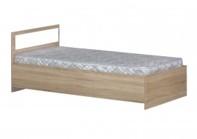 Кровать одинарная 900-2 без матраса (прямые спинки) Дуб Сонома в Бородино - borodino.katalogmebeli.com | фото