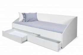 Кровать одинарная "Фея - 3" (симметричная) New/(белый / белый / ДВПО: белый) в Бородино - borodino.katalogmebeli.com | фото 3
