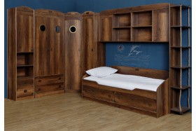 Кровать с 2-мя ящиками «Навигатор» (Дуб Каньон) в Бородино - borodino.katalogmebeli.com | фото 10