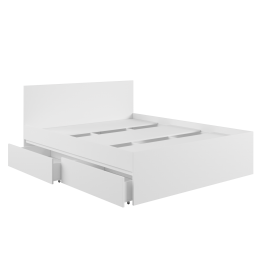 Кровать с ящиками К1.6М Мадера Белый в Бородино - borodino.katalogmebeli.com | фото 3