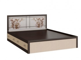 Кровать с ящиками 1,6м Мальта (Дуб венге/Дуб беленый) в Бородино - borodino.katalogmebeli.com | фото