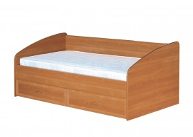 Кровать с ящиками с задней спинкой 900-1 без матраса Вишня Оксфорд в Бородино - borodino.katalogmebeli.com | фото 1
