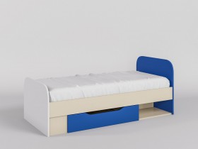 Кровать Скай 1650х750 (Синий/Белый/корпус Клен) в Бородино - borodino.katalogmebeli.com | фото