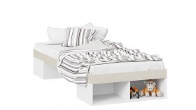 Кровать «Сканди»  Дуб Гарден/Белый в Бородино - borodino.katalogmebeli.com | фото 1