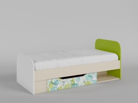 Кровать Твит 1650х750 (Белый/Зеленый/корпус Клен) в Бородино - borodino.katalogmebeli.com | фото