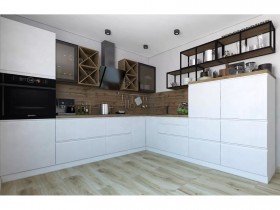 Модульная кухня Бронкс 1,8 м (Кварц) в Бородино - borodino.katalogmebeli.com | фото 5