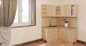 Угловая кухня Рамочная 1500х1400 мм (Беленый дуб) в Бородино - borodino.katalogmebeli.com | фото 3