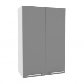 Квадро ВП 600 шкаф верхний высокий (Белый софт/корпус Серый) в Бородино - borodino.katalogmebeli.com | фото