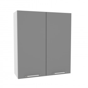 Квадро ВП 800 шкаф верхний высокий (Белый софт/корпус Серый) в Бородино - borodino.katalogmebeli.com | фото