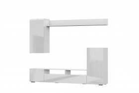 Мебель для гостиной МГС 4 (Белый/Белый глянец) в Бородино - borodino.katalogmebeli.com | фото 7