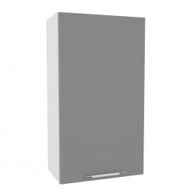 Монца ВП 601 шкаф верхний высокий (Белый софт/корпус Серый) в Бородино - borodino.katalogmebeli.com | фото