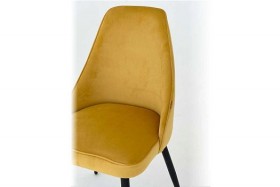 Набор стульев Милан 2 шт (желтый велюр/черный) в Бородино - borodino.katalogmebeli.com | фото 3