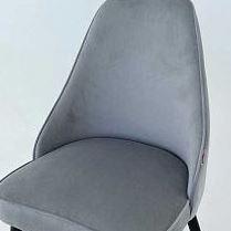 Набор стульев Милан 2 шт (серый велюр/черный) в Бородино - borodino.katalogmebeli.com | фото 3