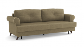 Оливер / диван - кровать 3-х местн. (еврокнижка) (велюр велутто коричневый 23 в Бородино - borodino.katalogmebeli.com | фото