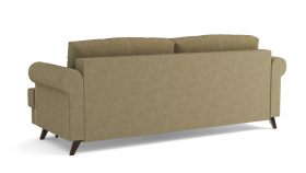 Оливер / диван - кровать 3-х местн. (еврокнижка) (велюр велутто коричневый 23 в Бородино - borodino.katalogmebeli.com | фото 2