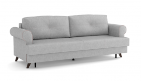 Оливер / диван - кровать 3-х местн. (еврокнижка) (велюр велутто серебряный 52 в Бородино - borodino.katalogmebeli.com | фото