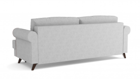 Оливер / диван - кровать 3-х местн. (еврокнижка) (велюр велутто серебряный 52 в Бородино - borodino.katalogmebeli.com | фото 3