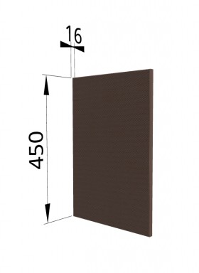Панель торцевая (для шкафа горизонтального высокого) ВПГ Квадро (Шоколад кожа) в Бородино - borodino.katalogmebeli.com | фото