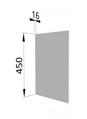 Панель торцевая (для шкафа горизонтального высокого) ВПГ Ройс (Белый софт) в Бородино - borodino.katalogmebeli.com | фото